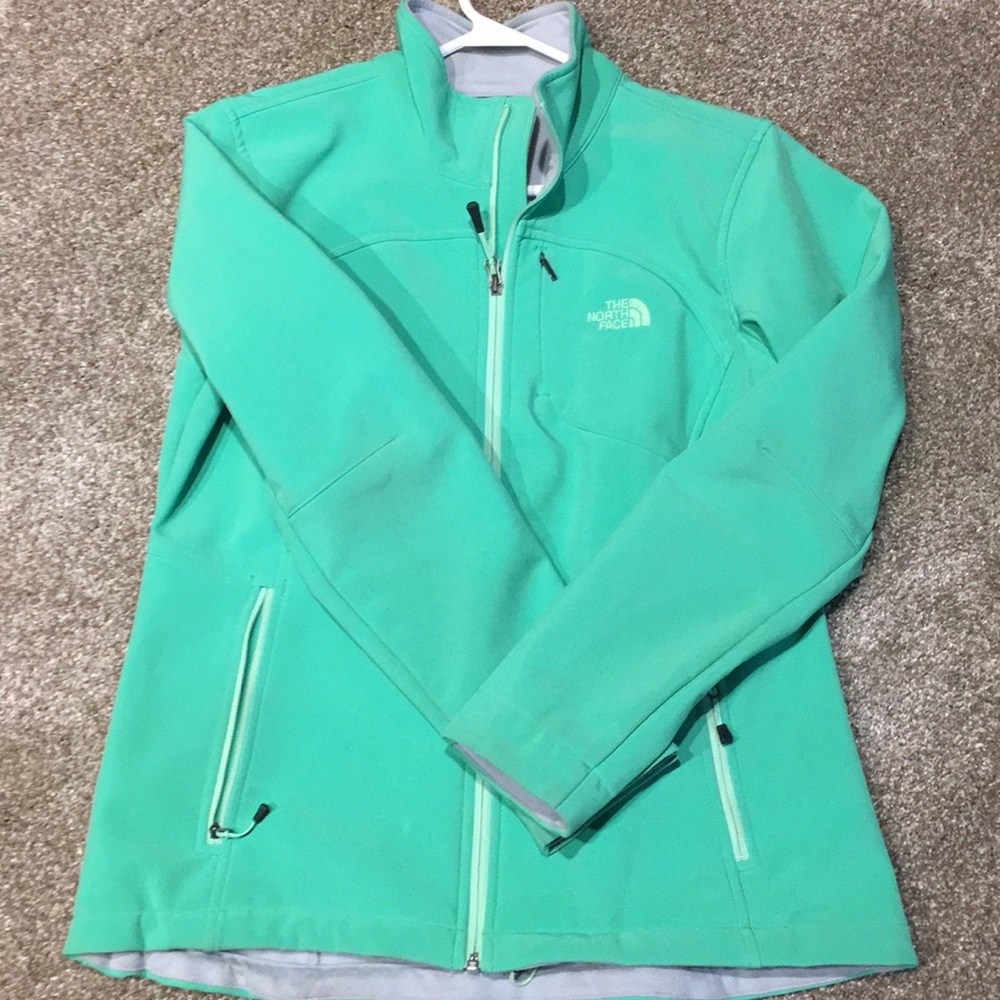 North Face lime green egg-shell size large